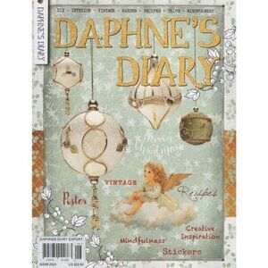 NEW! DAPHNE'S DIARY MAGAZINE 2024 ISS 8 PAPER LOVERS CHRISTMAS STICKERS +